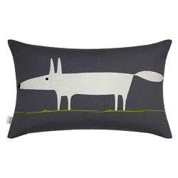 Scion Mr Fox Cushion Steel